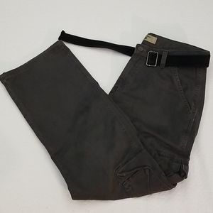 32X30 Gray Wrangler Cargo Pants With Belt